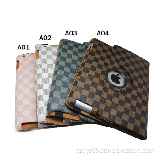 In stock 360 degree Rotating Cover Stand Magnetic Retro Style Smart Case for iPad 2 3 4